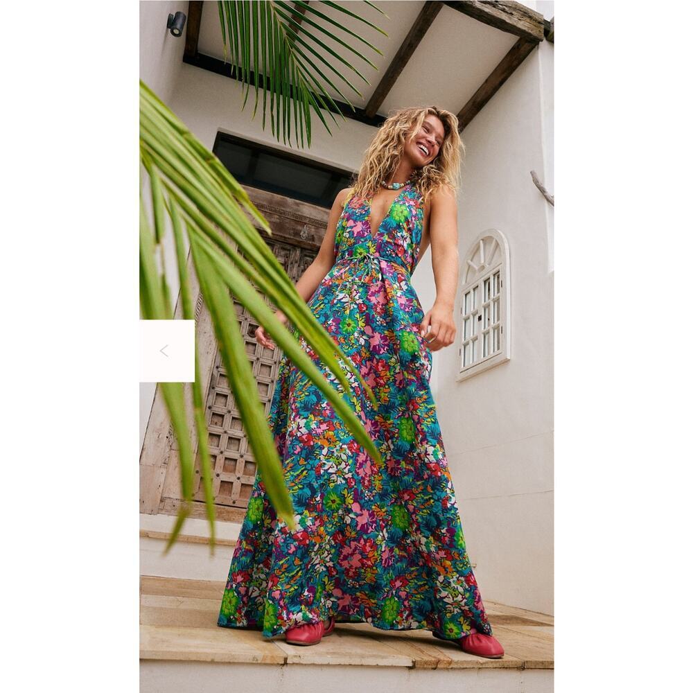 Free People Saffron‎ Maxi Halter Dress Size: S